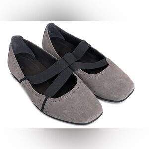 Clarks Haydn Juniper Comfort Mary Jane Flats Women 9.5 Gray Suede